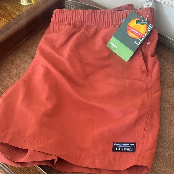 L.L. Bean Men's Light Mahogany Supplex Sport Shorts - Picture 1 of 5